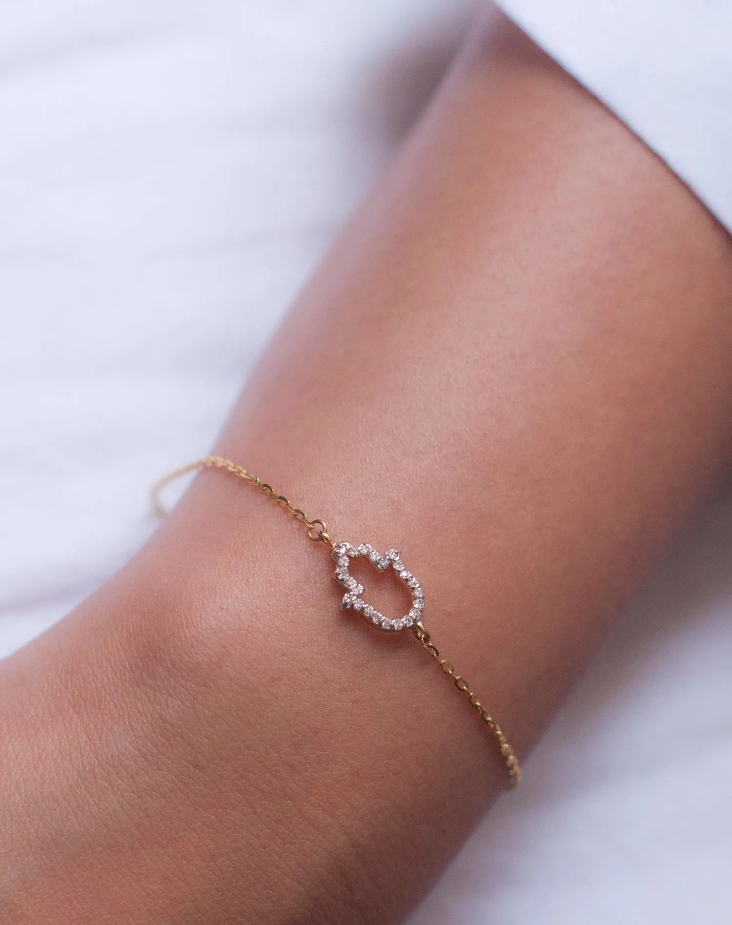 Hamsa Hand Diamond Bracelet