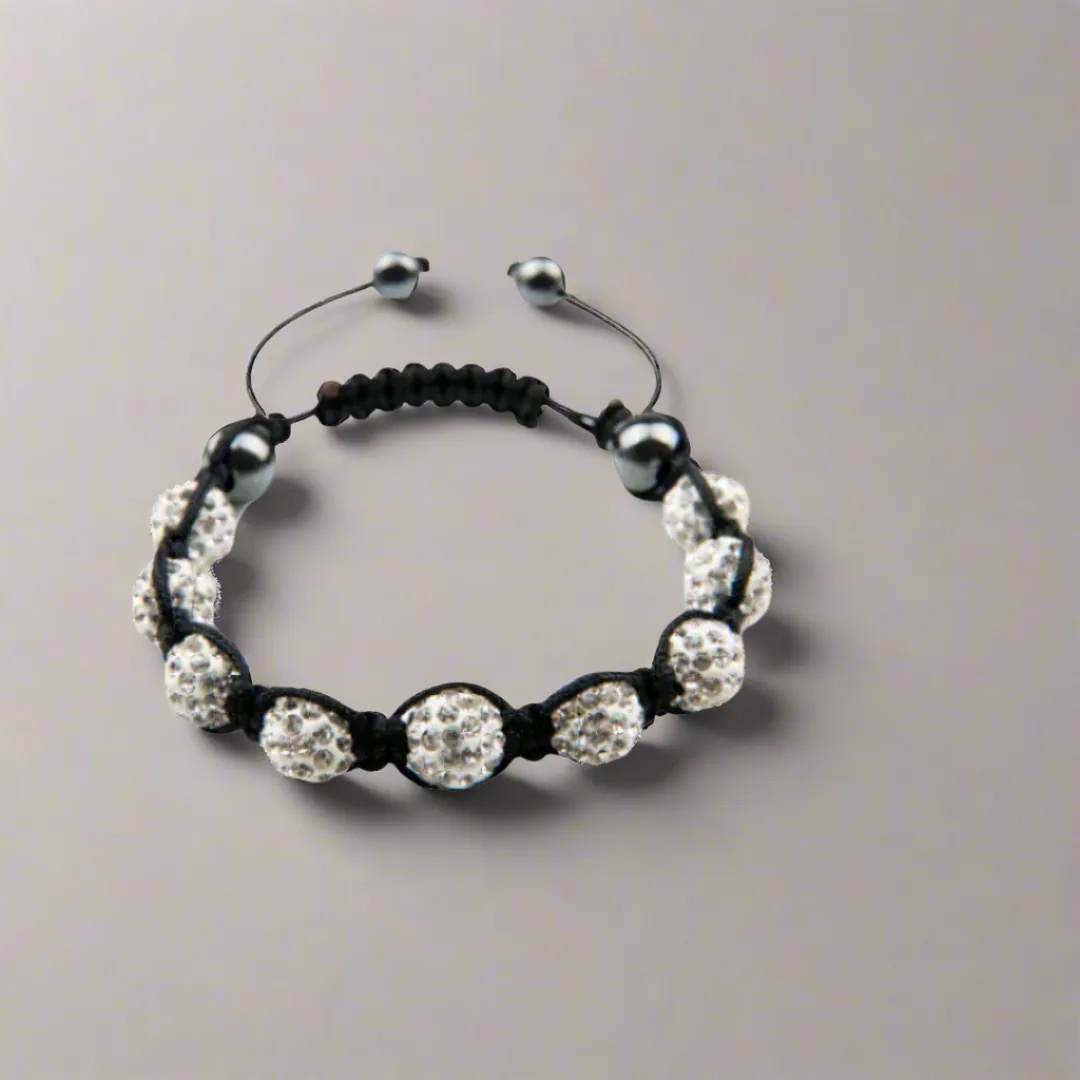 Handmade Fashion jewelry, White pearl threaded bracelet