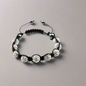 Handmade Fashion jewelry, White pearl threaded bracelet