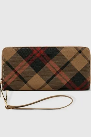 JESSICA WALLET PLAID CHOCOLATE
