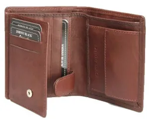 Johnny Black Bavaria Mini 6CC Leather Wallet - RFID | Brown
