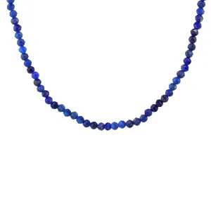 Kris Nations – Petitie Gemstone Beaded Necklace in Blue Lapis