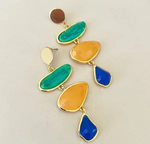 Large dangling style statement style pierced earrings