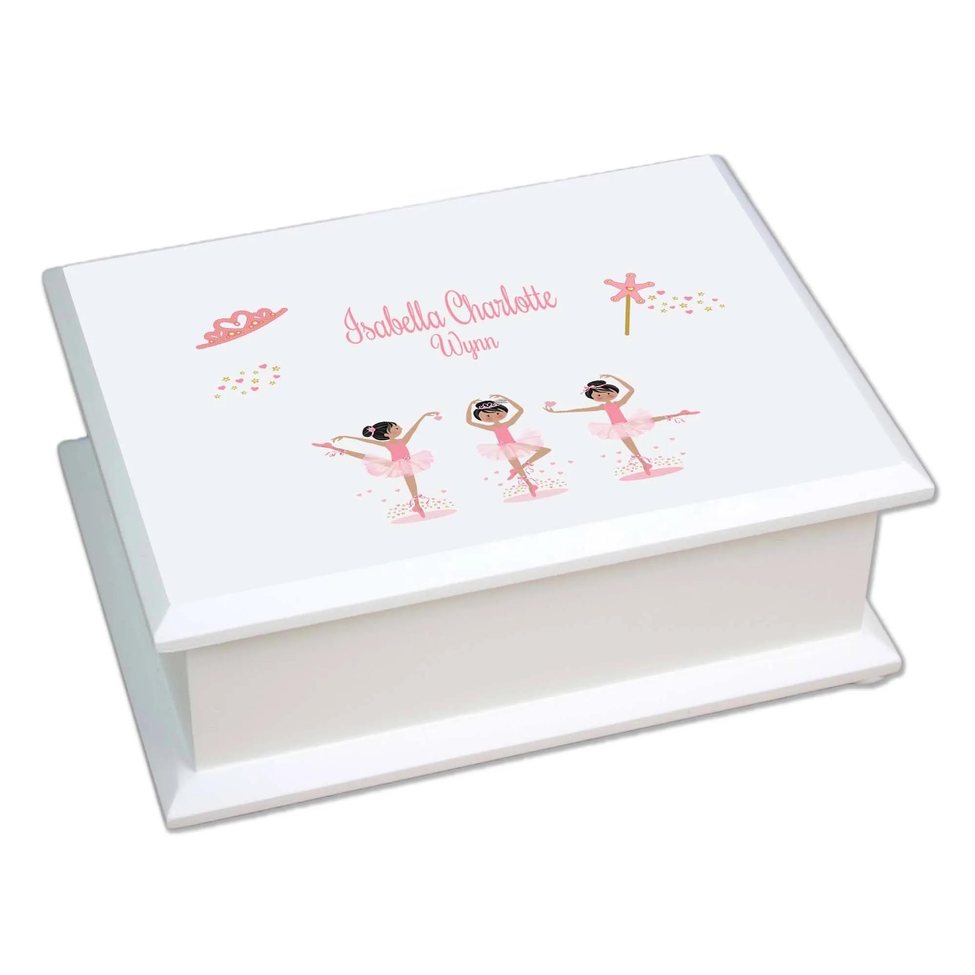 Lift Top Jewelry Box - Black Hair Ballerina
