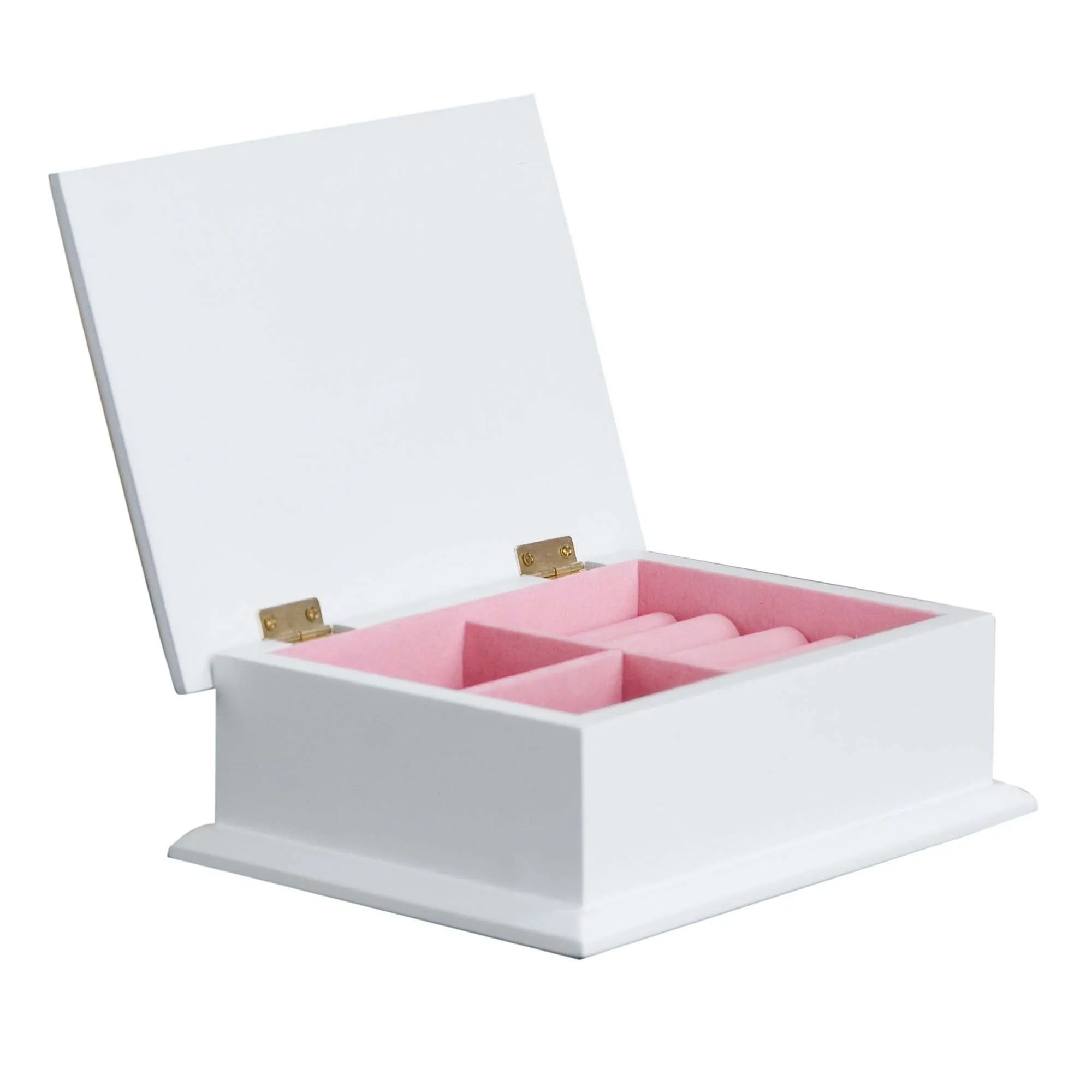 Lift Top Jewelry Box - Navy Pink Floral Garland