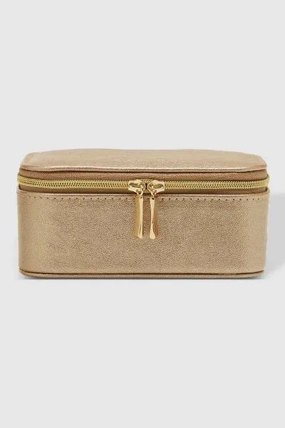 LOLA JEWELLERY BOX METALLIC CHAMPAGNE