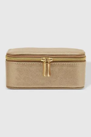 LOLA JEWELLERY BOX METALLIC CHAMPAGNE