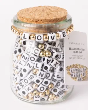 LOVE Gold Bead Jar