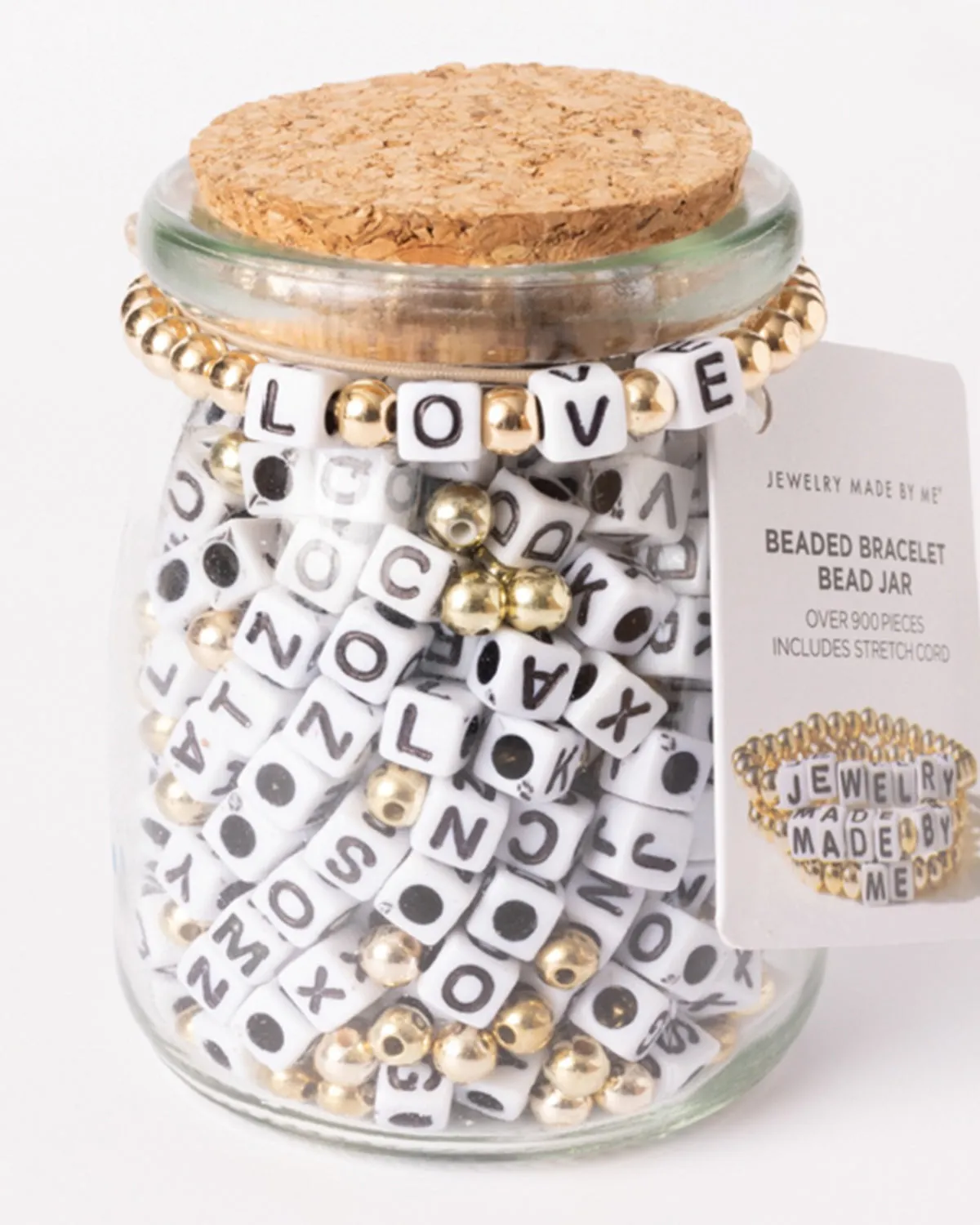 LOVE Gold Bead Jar