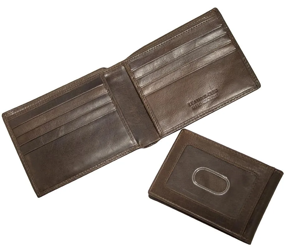 Mancini BOULDER Men's RFID Secure Billfold with Removable Passcase