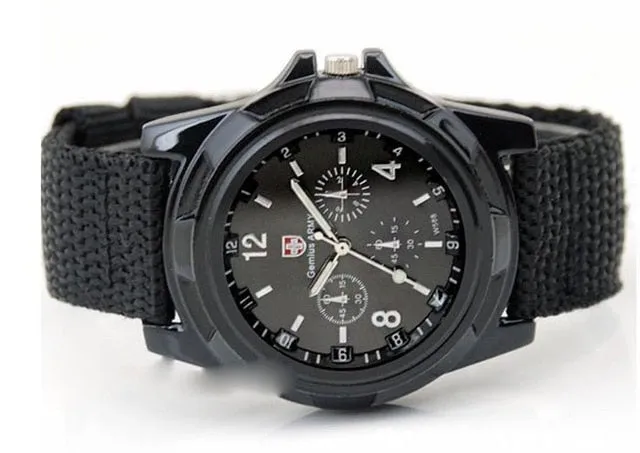 Men Nylon band Military watch Gemius Army watch High Quality Quartz Movement Men sports watch Casual wristwatches