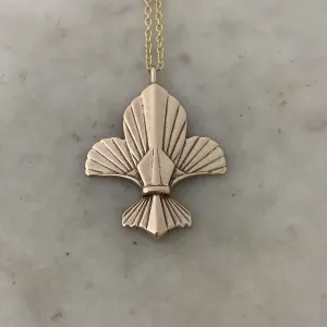 Mimosa Necklace - Fleur de Lis Large Pendant