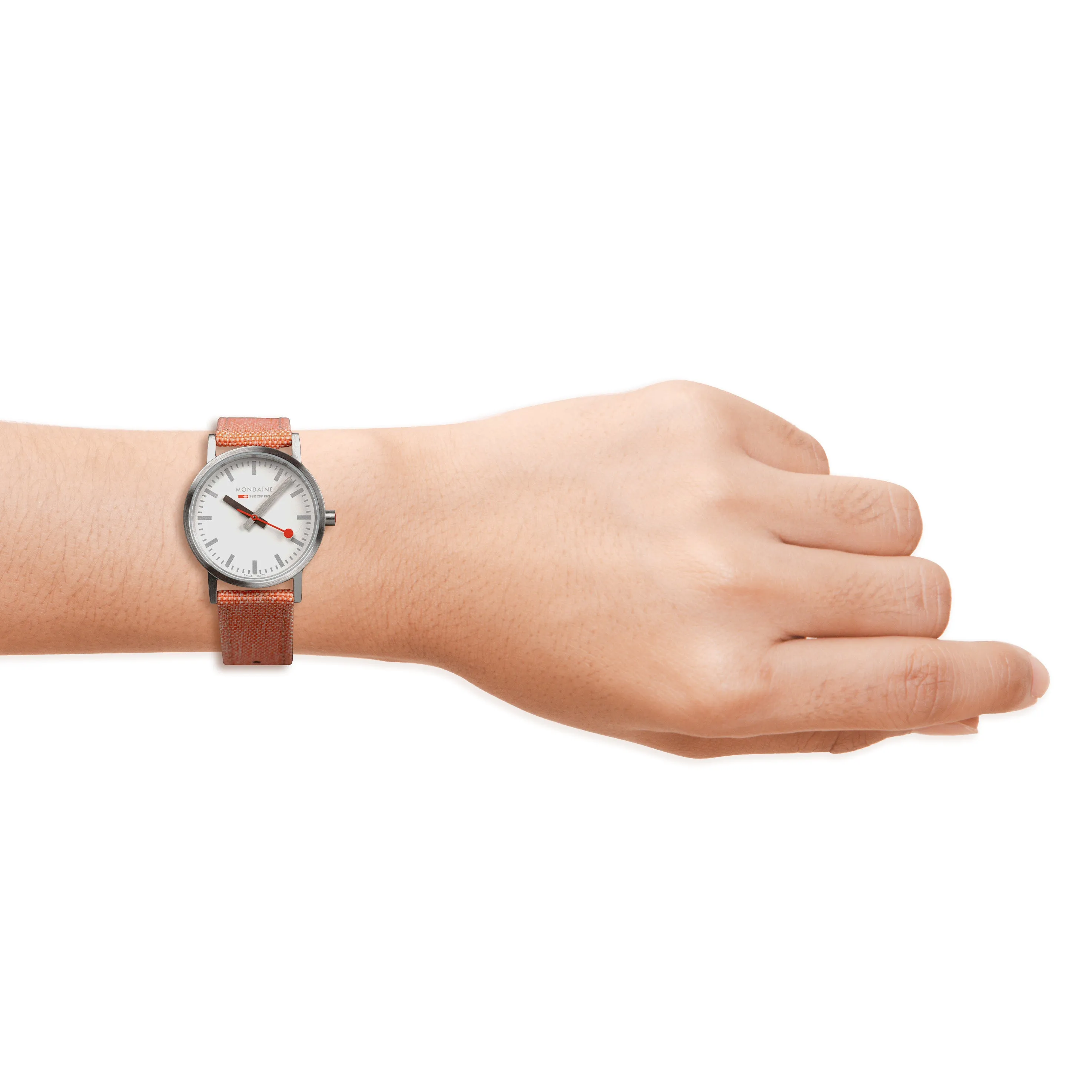 Mondaine Ladies Watch Classic White Orange A658.30323.17SBF