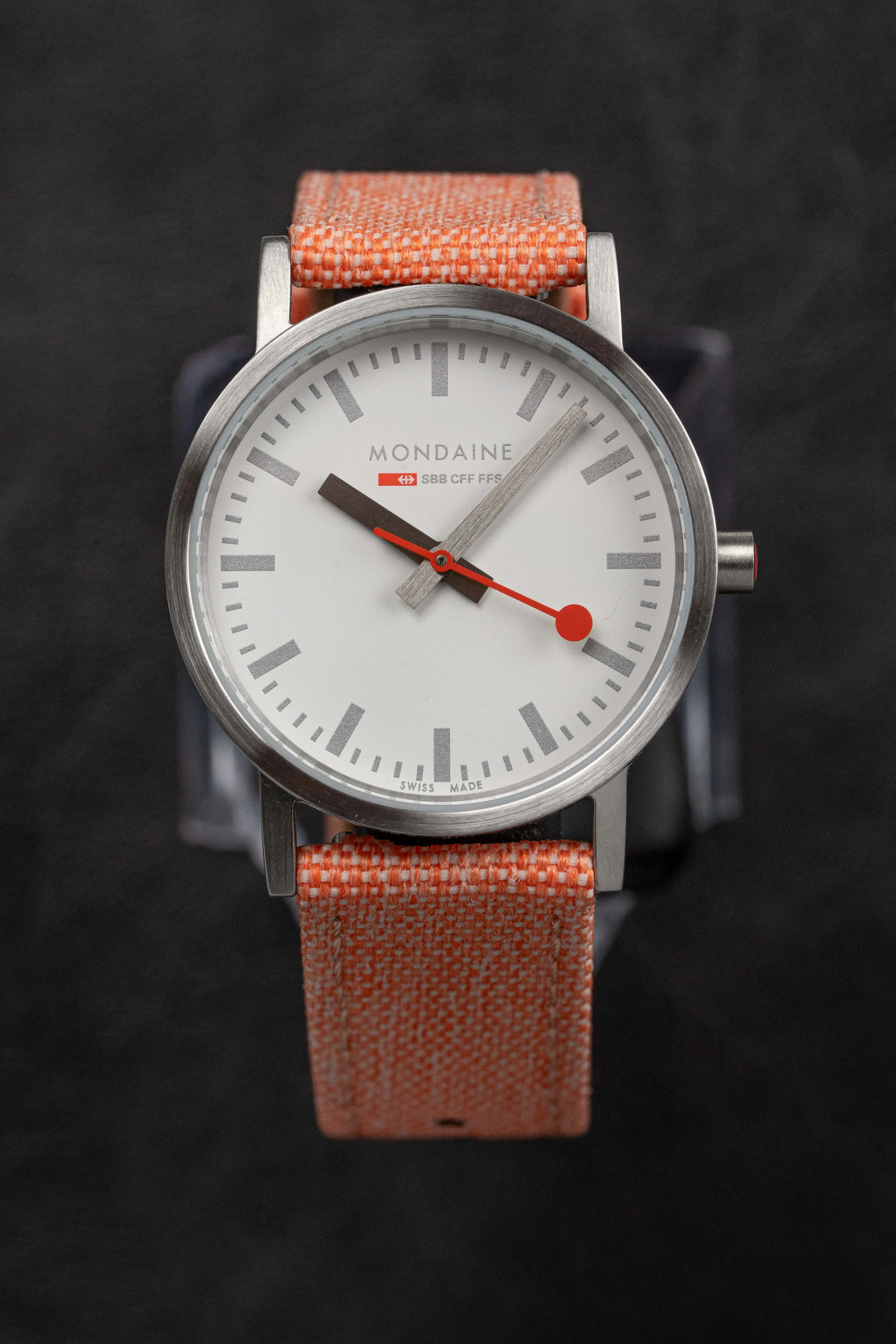 Mondaine Ladies Watch Classic White Orange A658.30323.17SBF