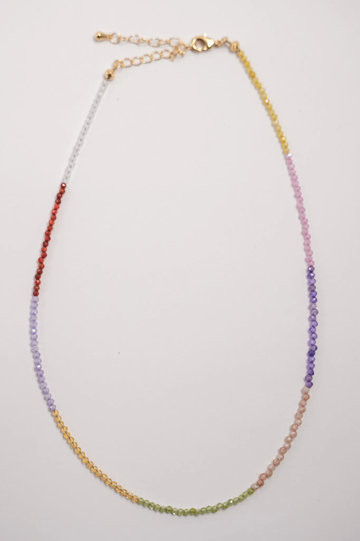 Multi Colour Fine Beaded Necklace