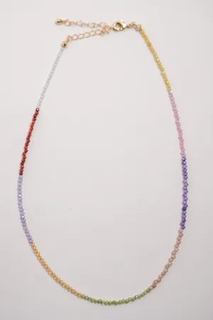Multi Colour Fine Beaded Necklace