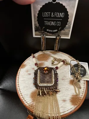 Native American Inspired Necklace and Earring Set