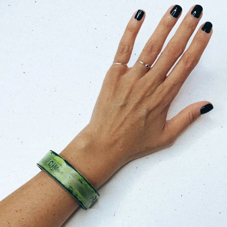 OM Stamped Bracelet