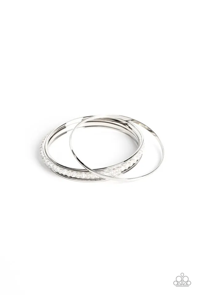 Paparazzi Bracelet ~ Prismatic Pizazz - White
