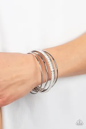 Paparazzi Bracelet ~ Prismatic Pizazz - White