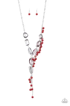 Paparazzi Necklace ~ Prismatic Princess - Red