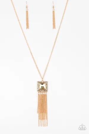 Paparazzi Necklace ~ Shimmer Sensei - Gold