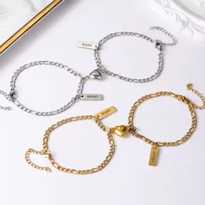 Personalized Magnetic Heart Bracelets