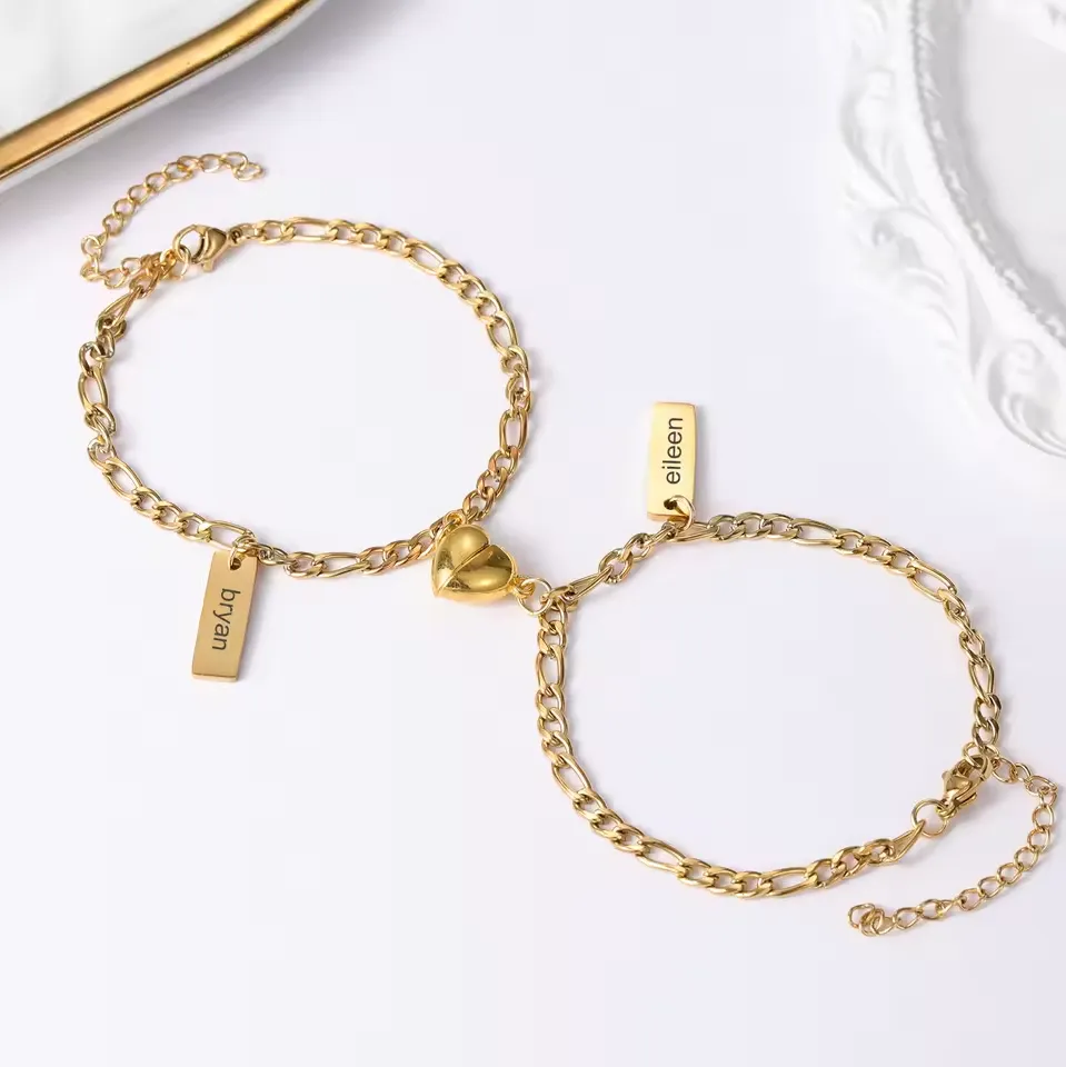 Personalized Magnetic Heart Bracelets