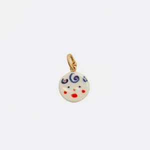 Porcelain Disc Charm (Vintage Gold   Multi)