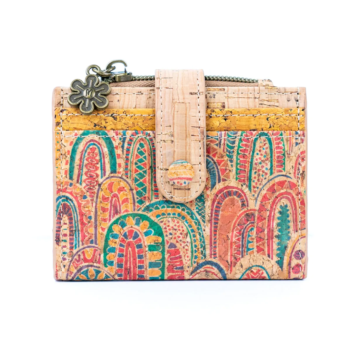 Printed Cork Women's Foldable Cardholder and Slim Wallet BAGD-571-MIX-8（8units）