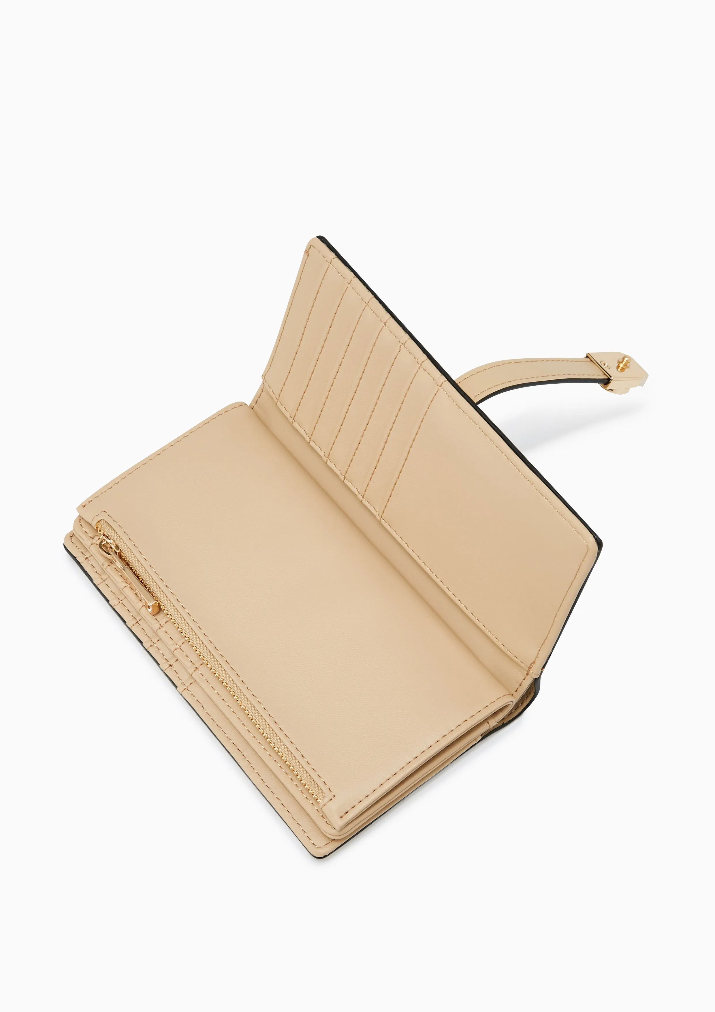 Re-Edit Lucky Semi Long Wallet Beige