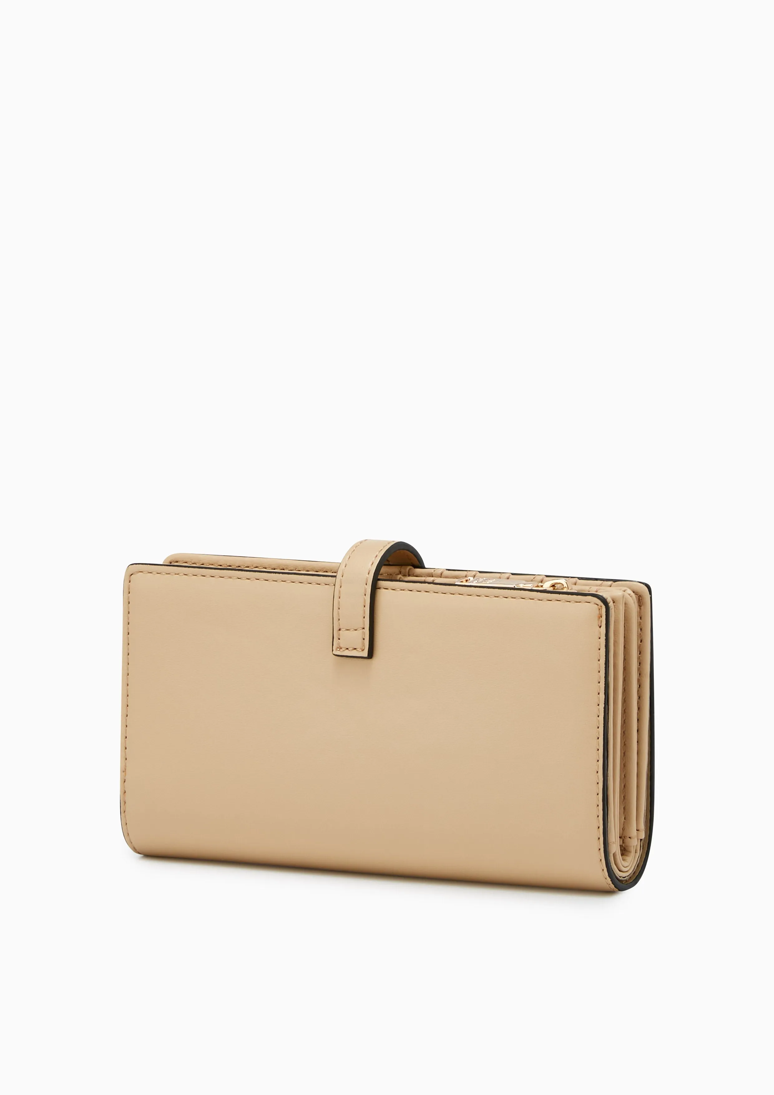 Re-Edit Lucky Semi Long Wallet Beige
