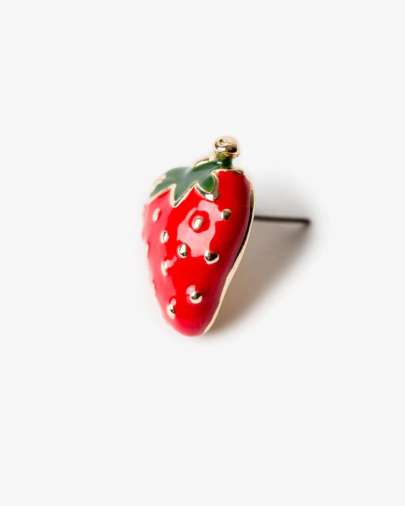 Red Strawberry Statement Stud Earrings