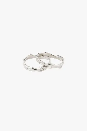 Rita Silver Beaten Double EOL Ring