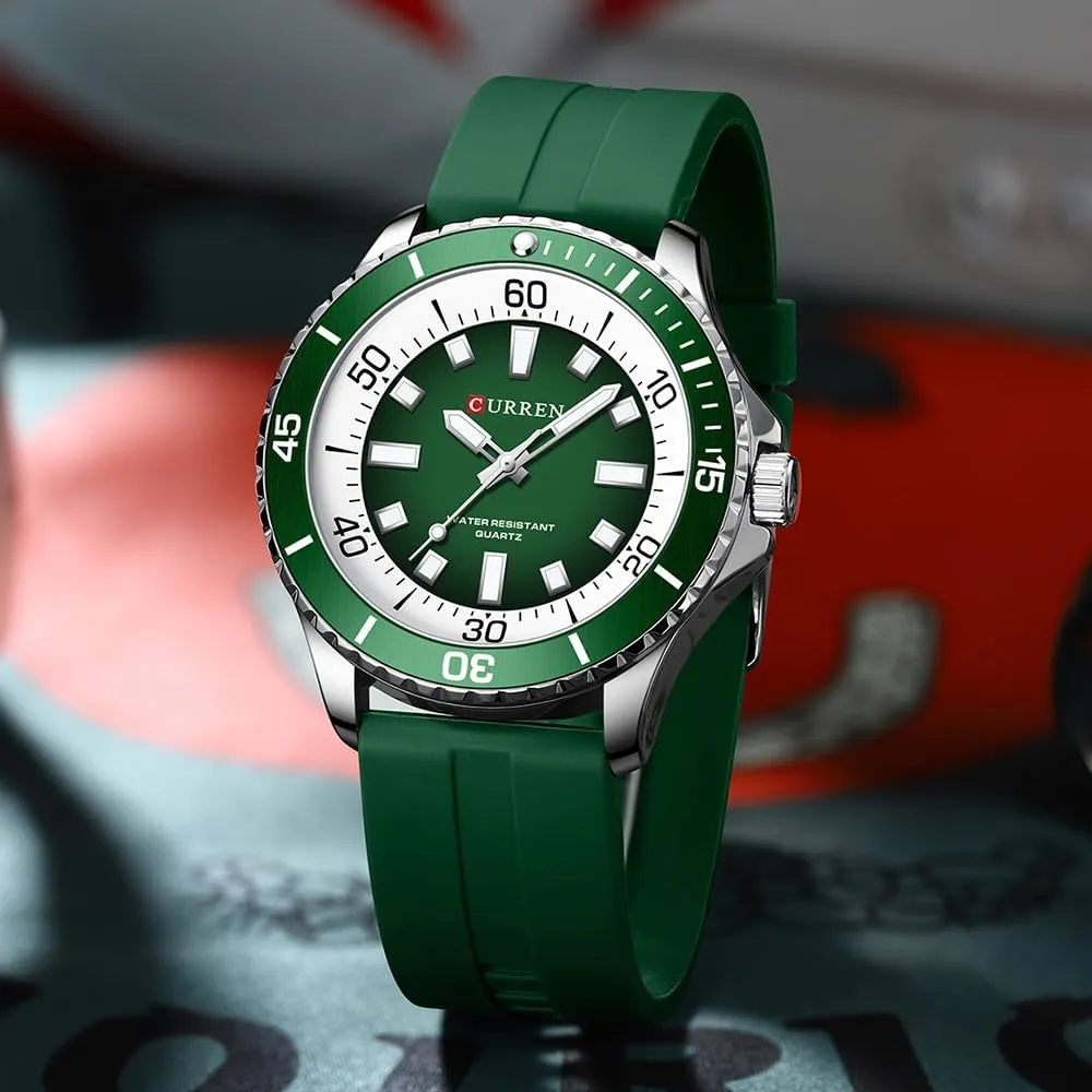 RNONDRY Classic Watches for Men Luxury Silicone Strap Military Army Sports Watch Analog Watch Men Luminous Waterproof Watches