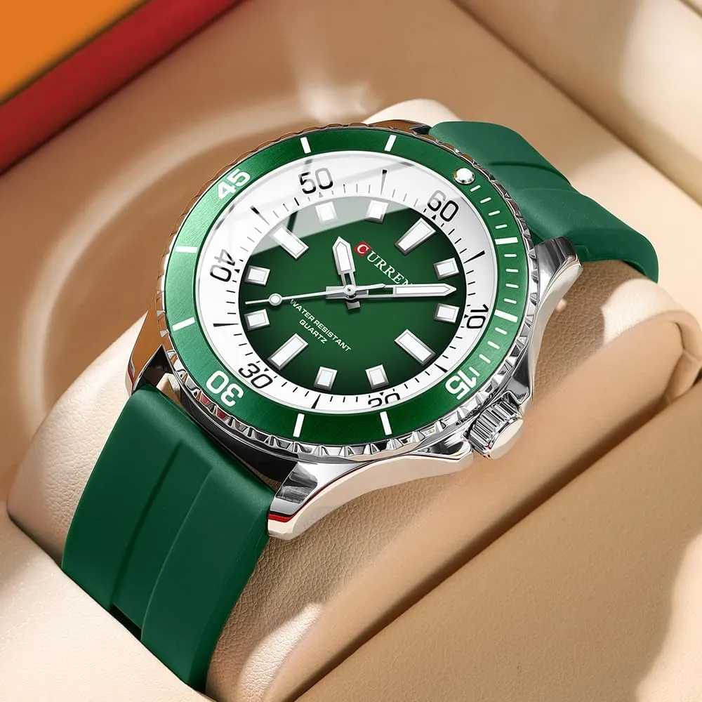 RNONDRY Classic Watches for Men Luxury Silicone Strap Military Army Sports Watch Analog Watch Men Luminous Waterproof Watches