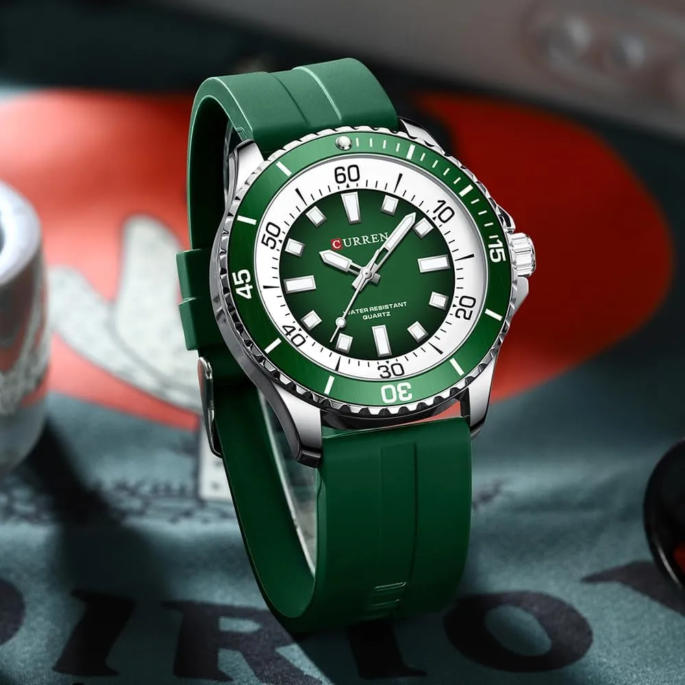 RNONDRY Classic Watches for Men Luxury Silicone Strap Military Army Sports Watch Analog Watch Men Luminous Waterproof Watches