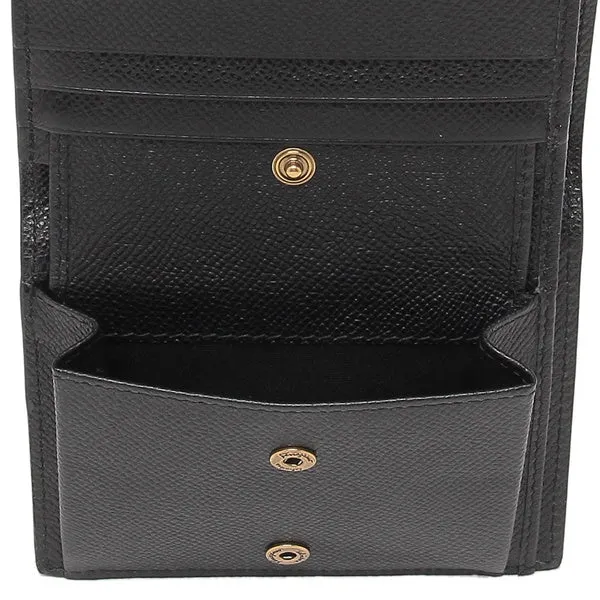 Salvatore Ferragamo wallet Bi-fold wallet Gancio Compact wallet Black Ladies