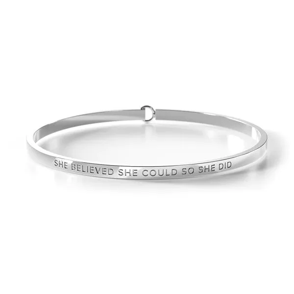 She Believed She Could So She Did Bangle