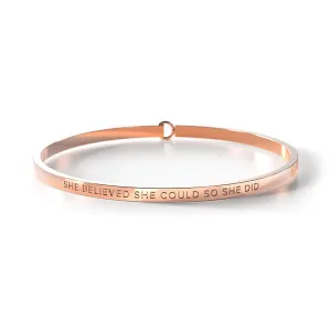 She Believed She Could So She Did Bangle