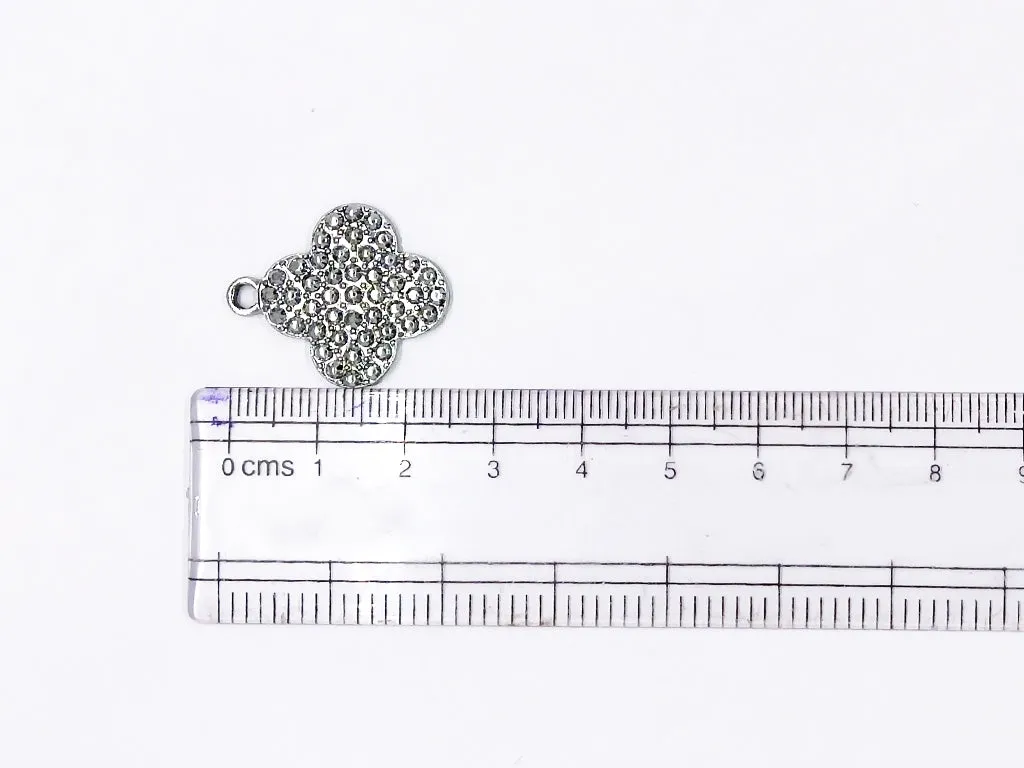 Silver Floral Metallic Jewelry Charms