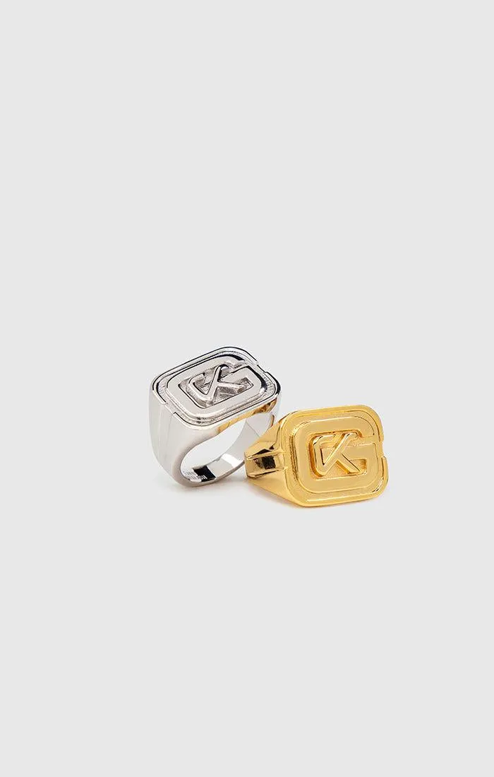 Silver GK Ring