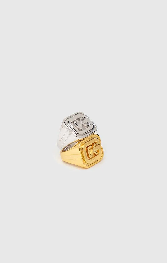 Silver GK Ring