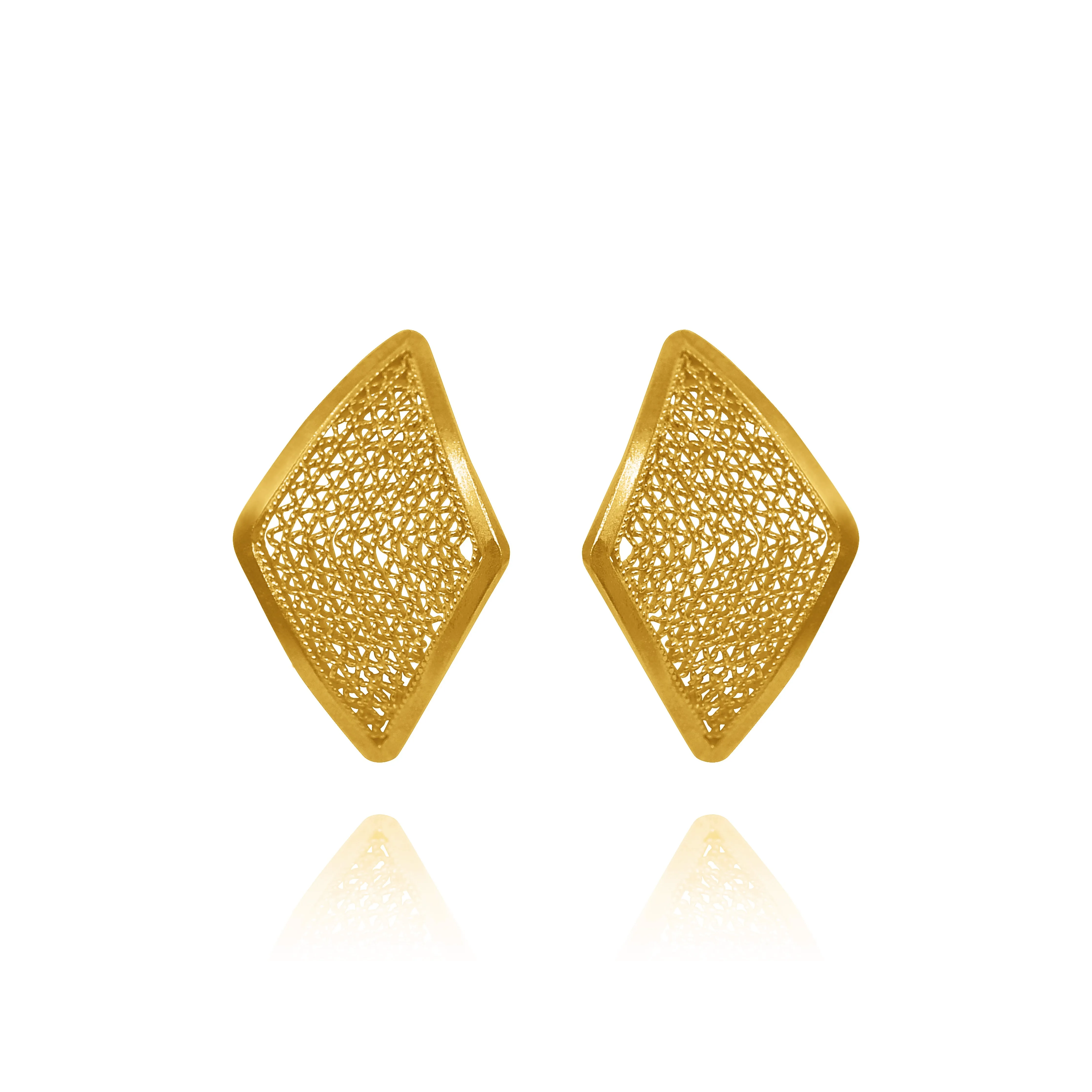 TAMMY GOLD SMALL STUD EARRINGS FILIGREE