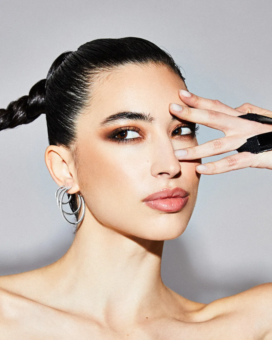 The Go-To Glam hoops L - sterling silver