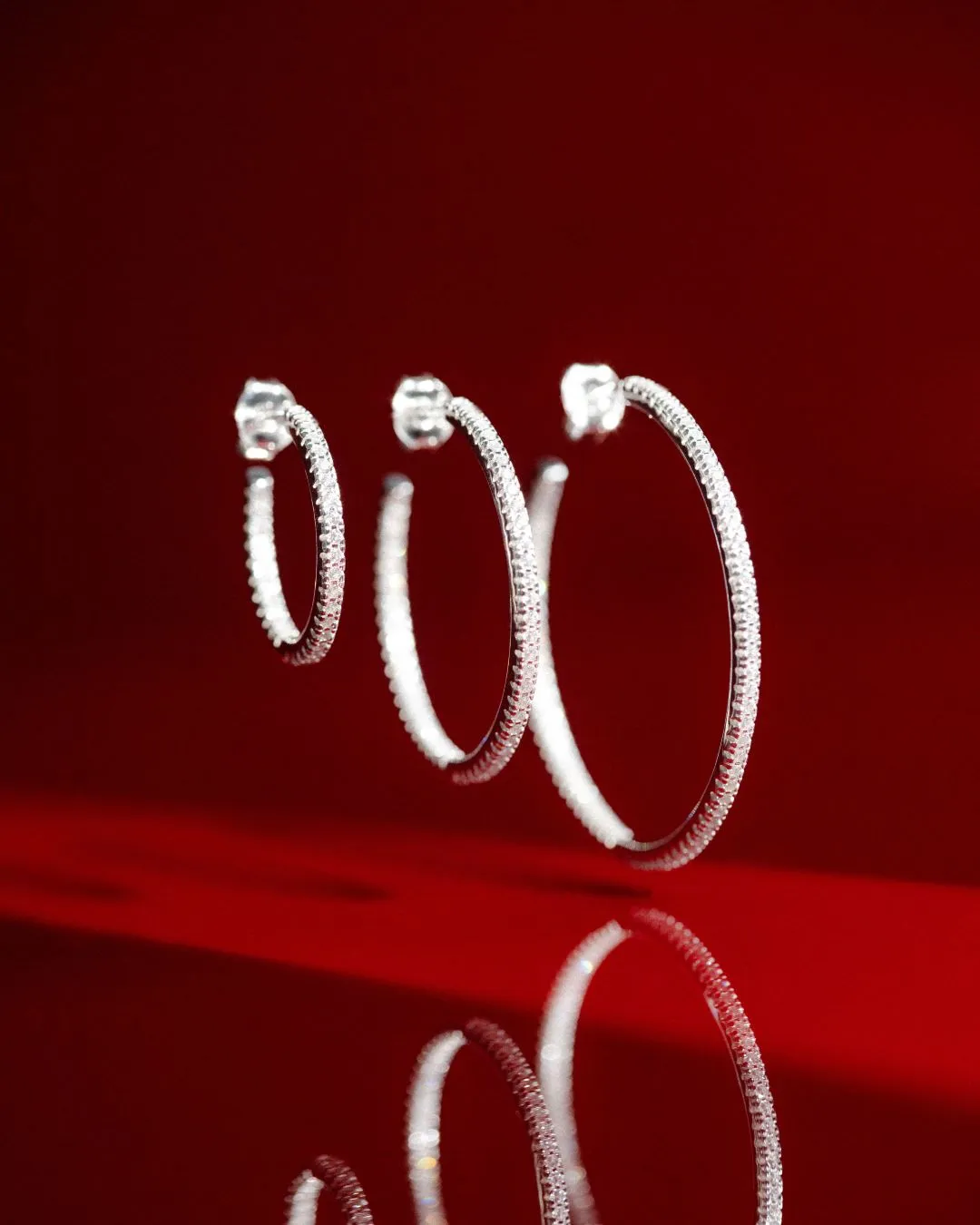 The Go-To Glam hoops L - sterling silver
