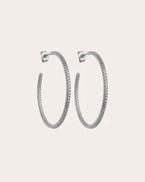 The Go-To Glam hoops L - sterling silver