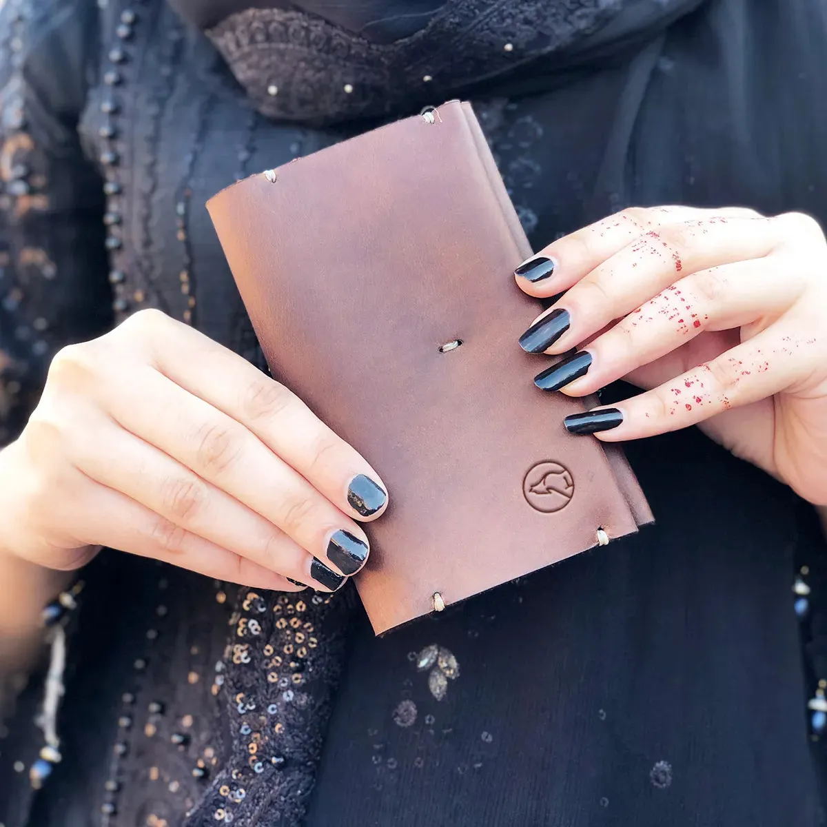 The Nova: A Semi-Stitched Leather Wallet - Brown Color