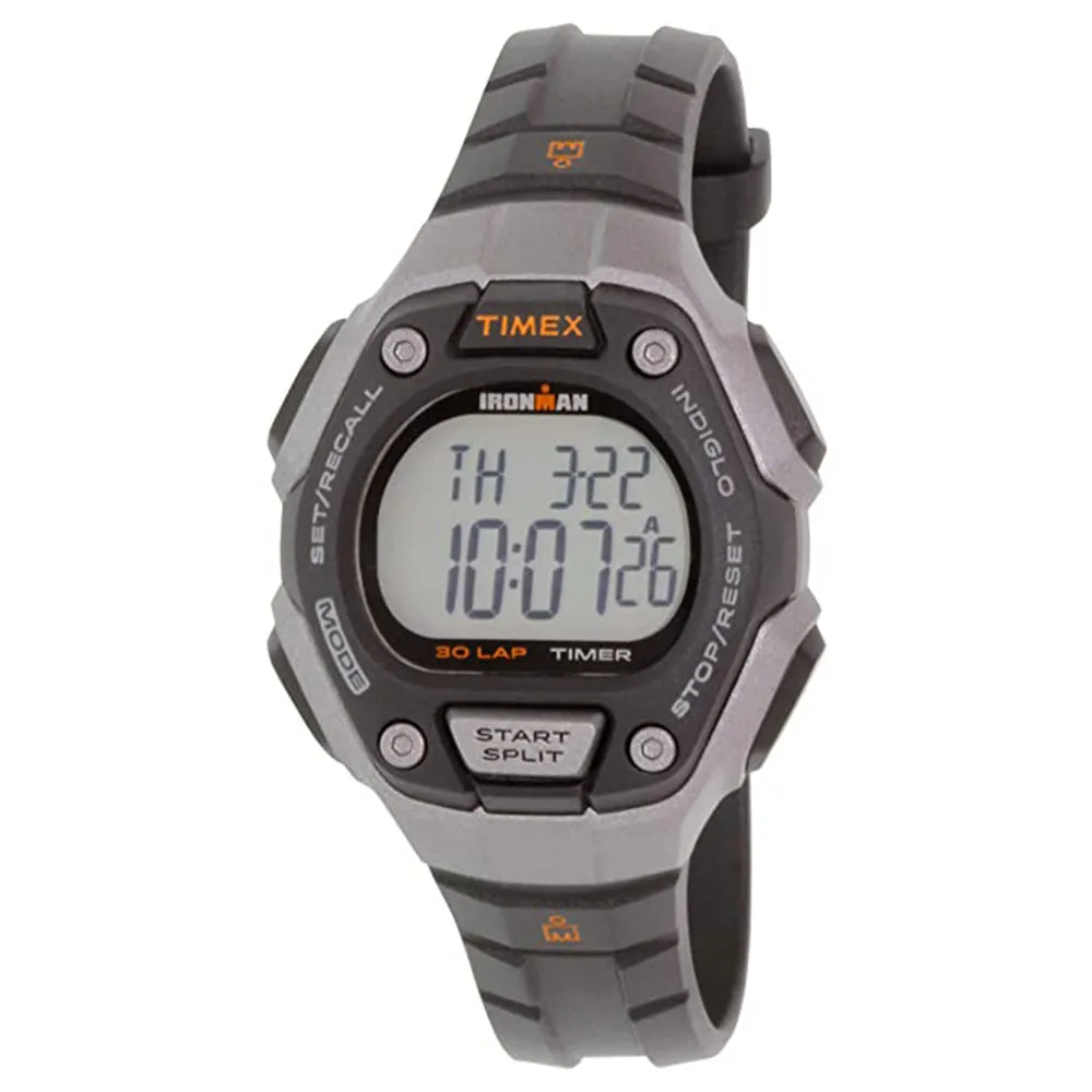 Timex Womens Ironman Black Dial Rubber Quartz Sport Digital Watch - TW5K89200