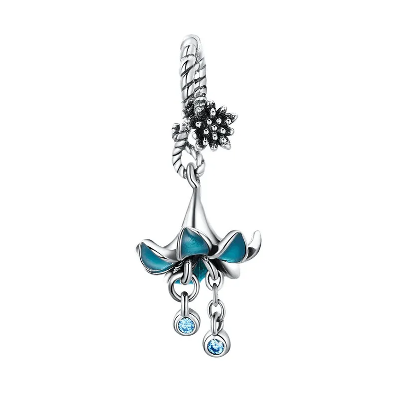 Turquoise Blue Flower Charms
